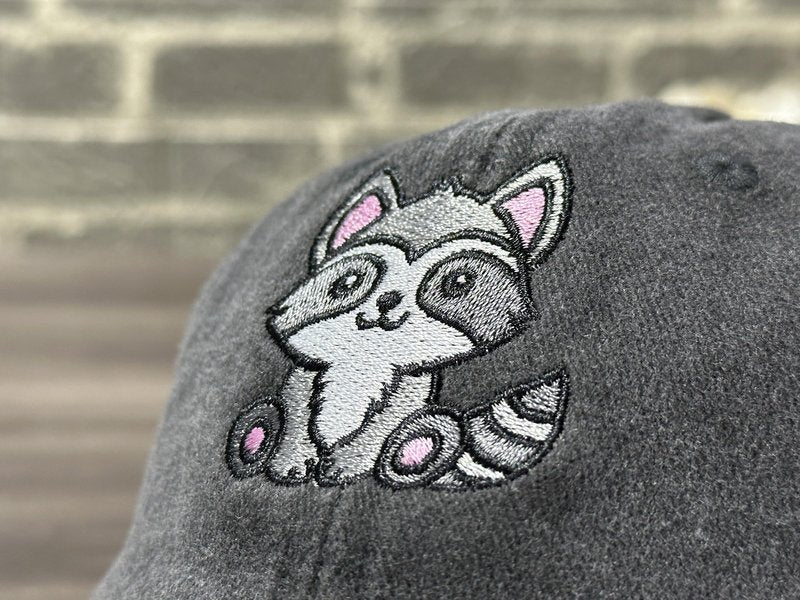 Horpe Raccoon Gifts for Kid Child, Cartoon Woodland Animal Hat for Boys and Girls, Adjustable Embroidered Forest Baseball Cap for Outdoor Adventures