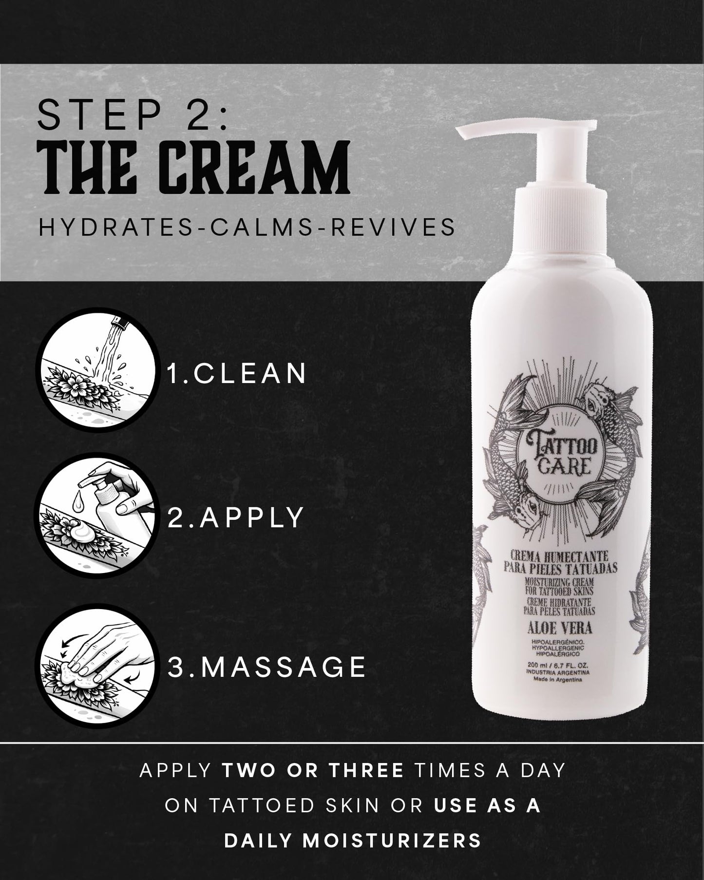 Tattoo Care Tattoo Aftercare Kit - Cream and Soap for Healing, Protecting and Brightening New and Old Tattoos - Cruelty-Free (KIT 6.7 fl OZ each)