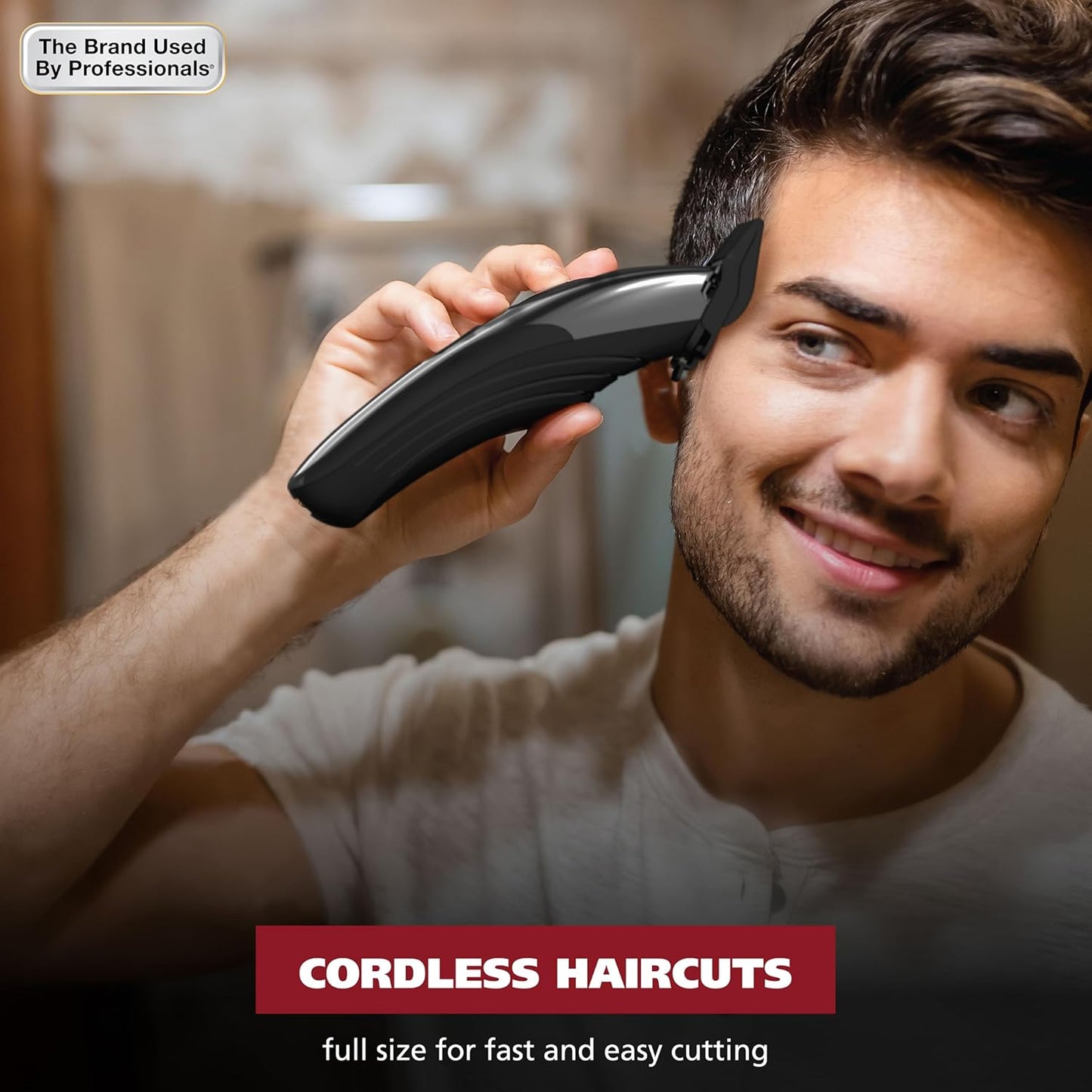 Wahl Clipper Cordless Chrome Pro Hair Clippers - Versatile Battery Trimmer Combo for Men | Model 3026590