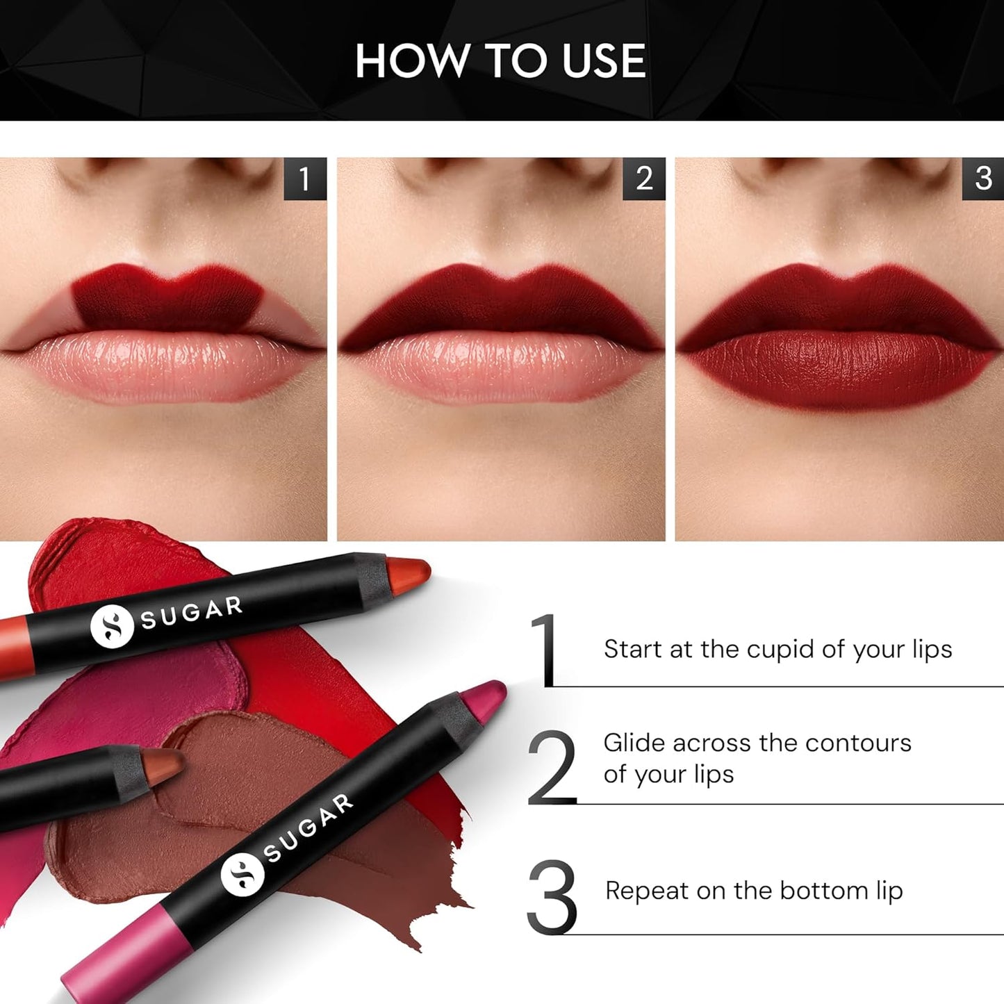 SUGAR Cosmetics Matte Crayon Lipstick - Long-Lasting 8+ Hours | 2.8g Rose Dawson