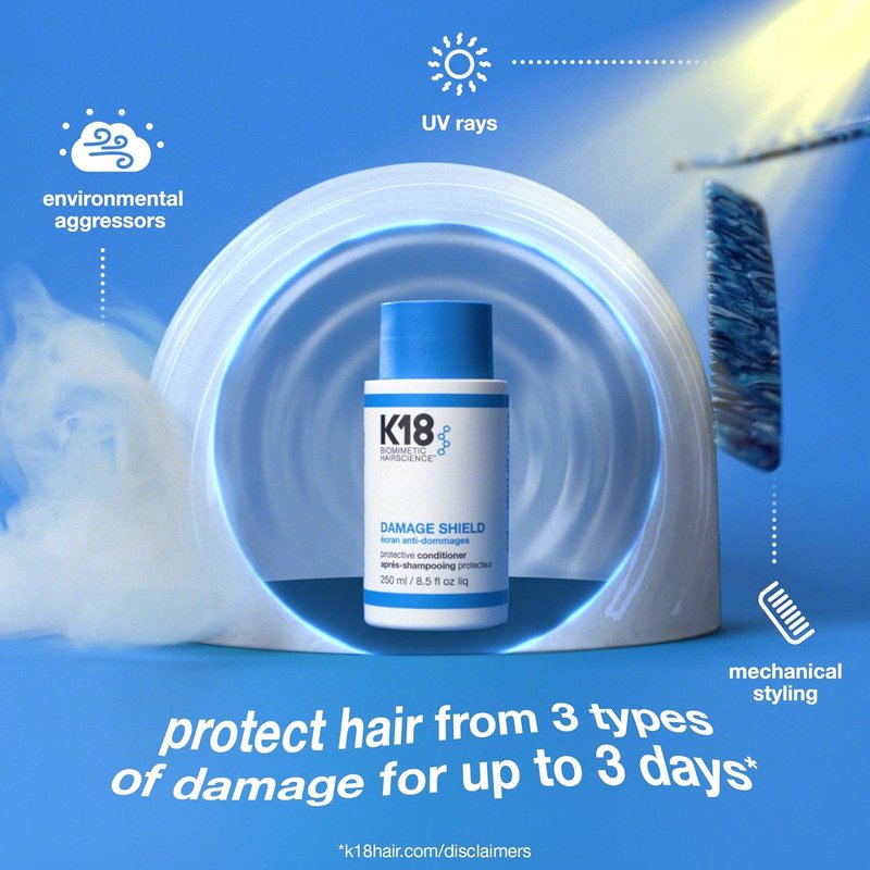 K18 Damage Shield Conditioner - Protects Hair from Daily Damage & Enhances Strength and Shine