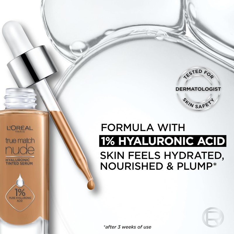 L'Oreal Paris True Match Nude Hyaluronic Tinted Serum Foundation - Very Deep 10-12 | 1 fl. oz.