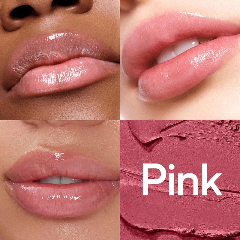 Honey Tinted Lip Balm - Sheer Lightweight Lip Stain for All Skin Tones | Natural Cherry Tint, 2-Pack (Black & Pink)