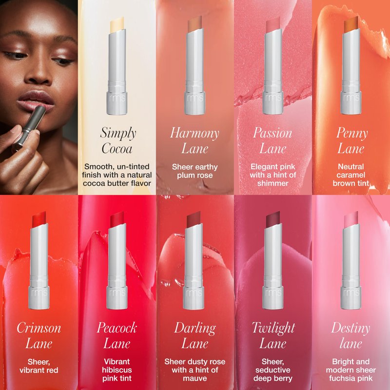 RMS Beauty Tinted Daily Lip Balm - Hydrating Sheer Lip Tint with Shea & Mango Butter, Natural Color, Vegan, Non-Sticky, Nourishing Lip Care Balm, 0.15 oz