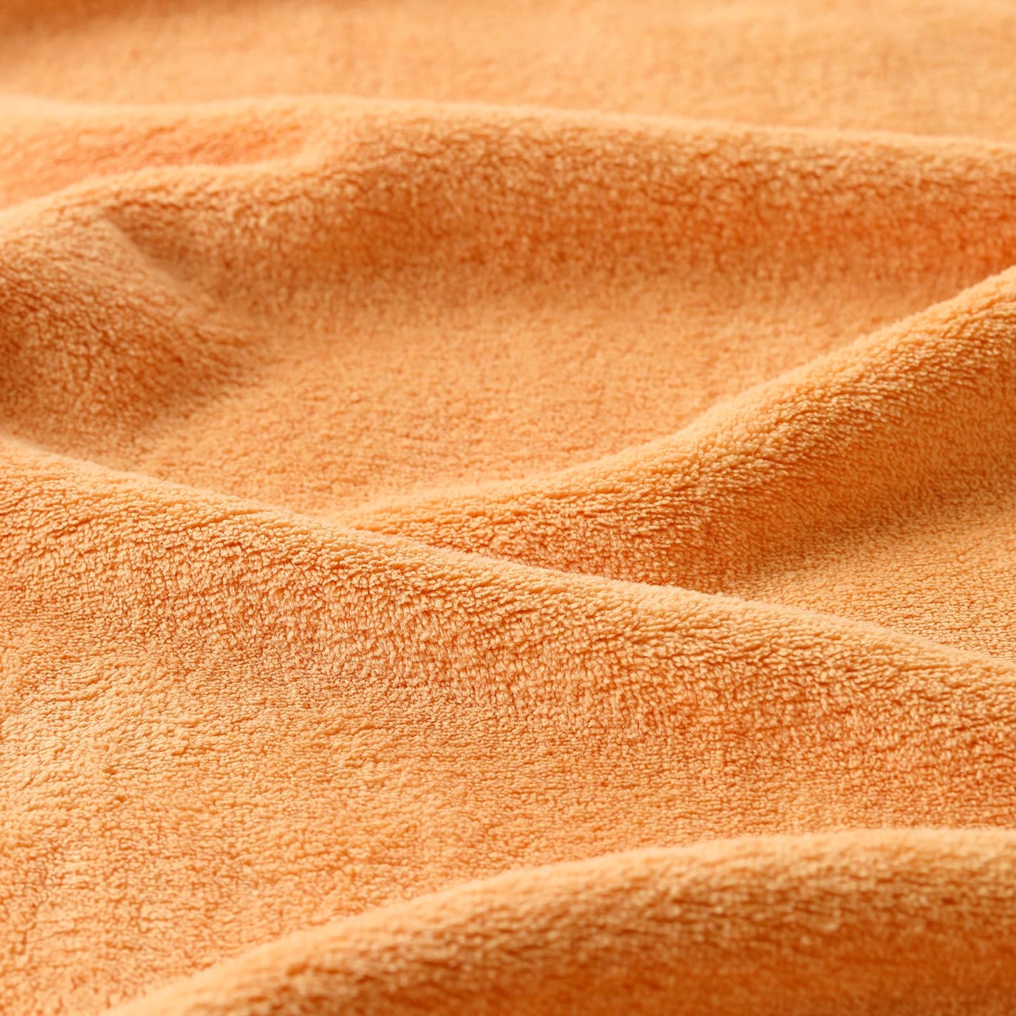Adwize Microfiber Hand Towels, 14" x30", Set of 5, Highly Absorbent Towels, with Hanging Loop, Fluffy, Orange