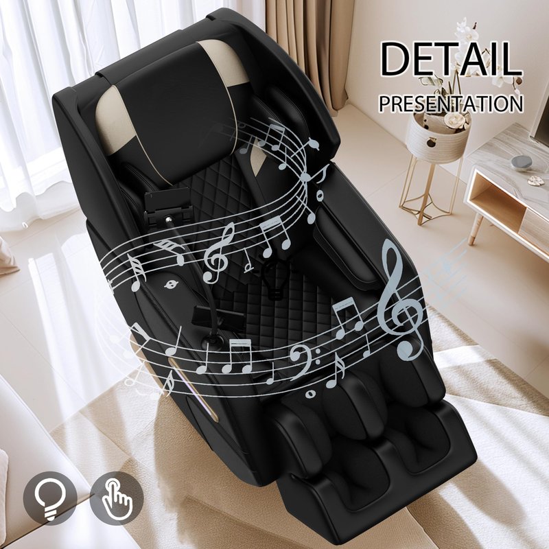 Msutree 2026 Massage Chair Full Body, Zero Gravity Massage Recliner Chair with Auto Modes, 6 Fix Point Rollers, Airbag, Foot Massage, Touch Screen Controller, Deep Yoga Stretch, Heating Function