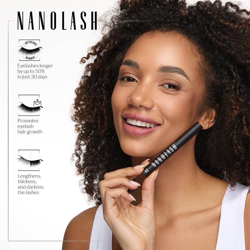 Nanolash Eyelash Growth Serum Conditioner For Enhanced Long Luscious Eyelashes and Eyebrows – 3ml