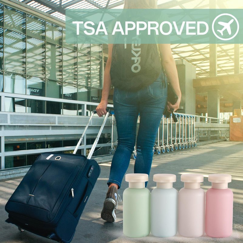 18 Pack Travel Bottles for Toiletries, TSA Approved Leak Proof Refillable Plastic Travel Containers, BPA Free Travel Essentials for Shampoo Conditioner Lotion Liquids, Airport Carry On Accessories