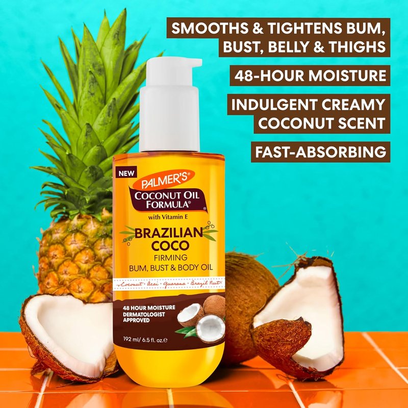 Palmer's Coconut Oil Formula Firming Body Oil - Skin Tightening & 48Hr Moisture, 6.5 Fl Oz
