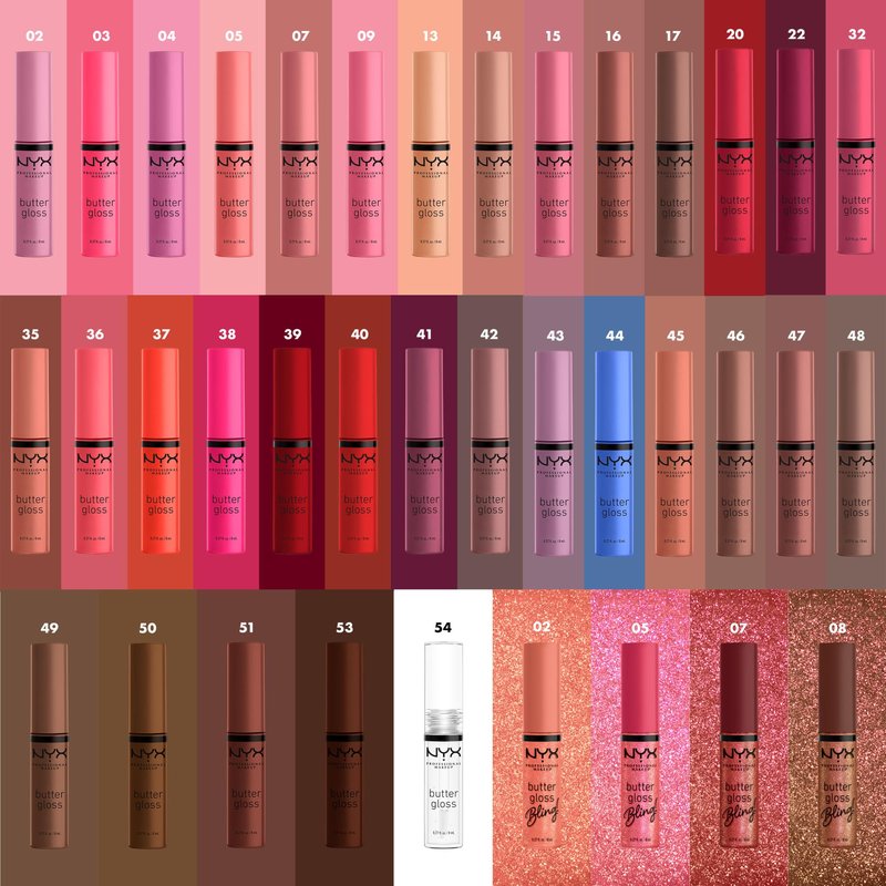 NYX PROFESSIONAL MAKEUP Butter Gloss Bling Lip Gloss, Non Sticky and Shiny Vegan Lip Makeup - Dripped Out