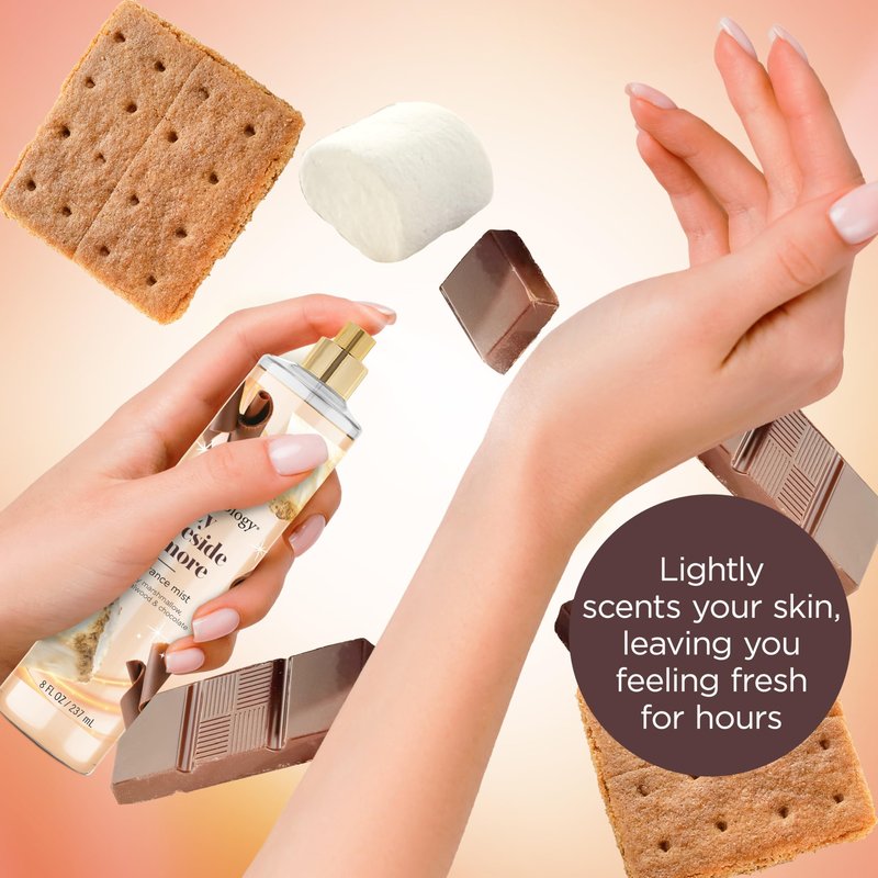 Bodycology Long-Lasting Fragrance Body Mist, Cozy Fireside S'more, 8 fl oz