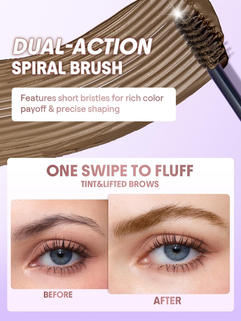 SHEGLAM Airy Tinted Volumizing Brow Mousse Eyebrow Cream Gel Highly Pigmented Shaping Filling Water Removal-Taupe