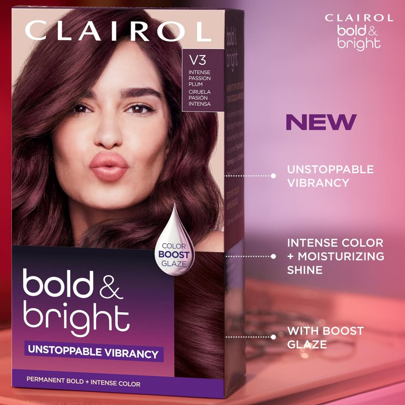 Clairol Bold & Bright Permanent Hair Dye, M5 Deepest Guava Hair Color | Intense Vibrancy + Moisturizing Shine | Includes Color Boost Glaze to Amplify Color Anytime | Pack of 1