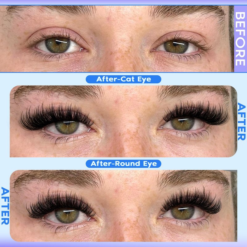 Goddvenus Lash Clusters Kit Wispy Lashes clusters Natural Fluffy Eyelashes Clusters 12mm 14mm 16mm Mixed Cluster Eyelash Extensions Kit D Curl DIY Individual Lashes Kit with Bond and Seal Lash Glue