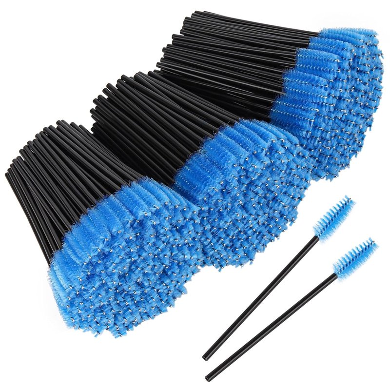 Disposable Mascara Wands - 500 Pack Eyelash Brushes for Extensions | Blue Spoolies