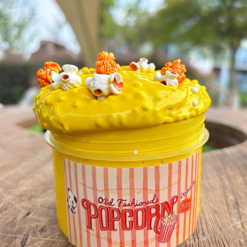 LDJDSDS Yellow Popcorn Foam Slime, Stretchy, Non-Sticky Slime Kit for Kids, Thick and Glossy Textured Slime Birthday Gift & Cute Toy Party Favors for Girls & Boys
