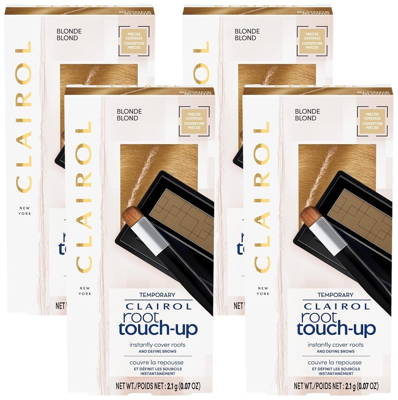 Clairol Root Touch-Up Temporary Concealing Powder, Blonde Hair Color, Pack of 4