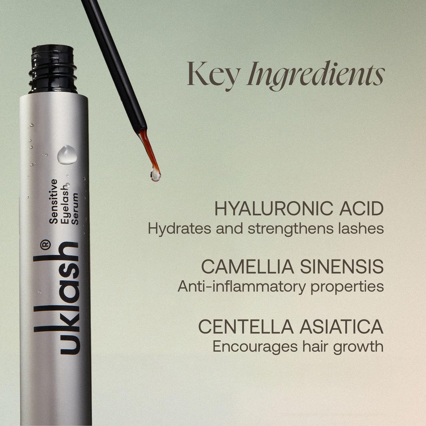 UKLASH Sensitive Eyelash Serum - #1 Rated Peptide Lash Serum for Fuller Lashes - Vegan & Cruelty-free - Designed for Sensitive Eyes