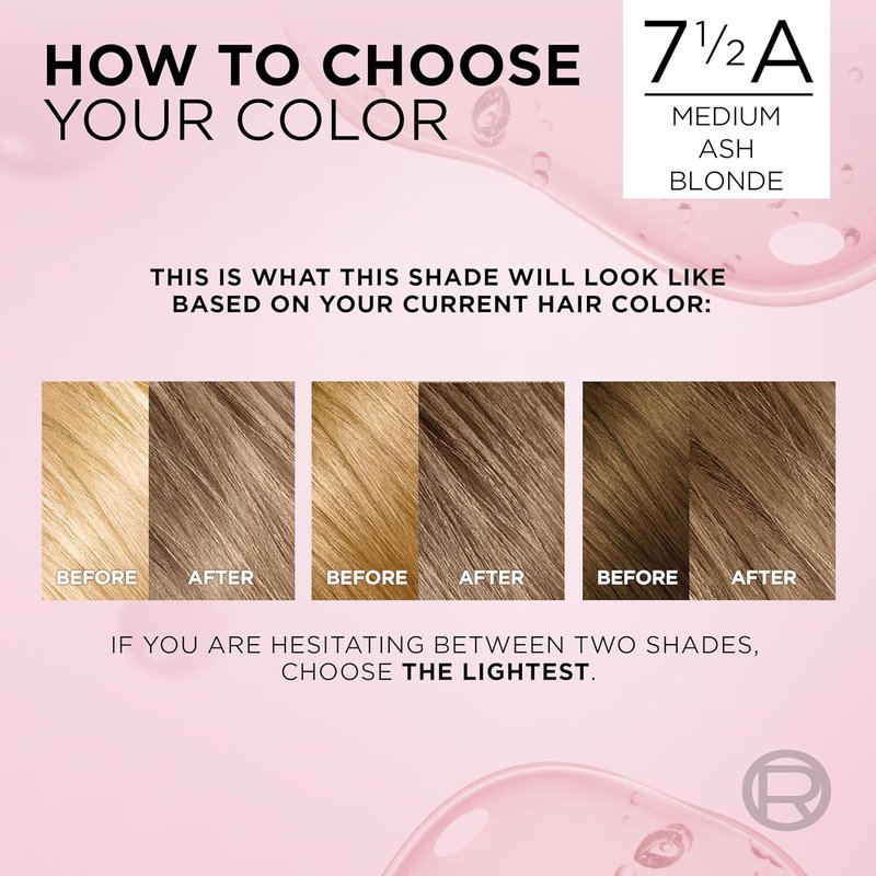 L'Oreal Paris Hair Dye - Excellence Crème 100% Gray Coverage with Hyaluronic Acid | 7.5A Medium Ash Blonde
