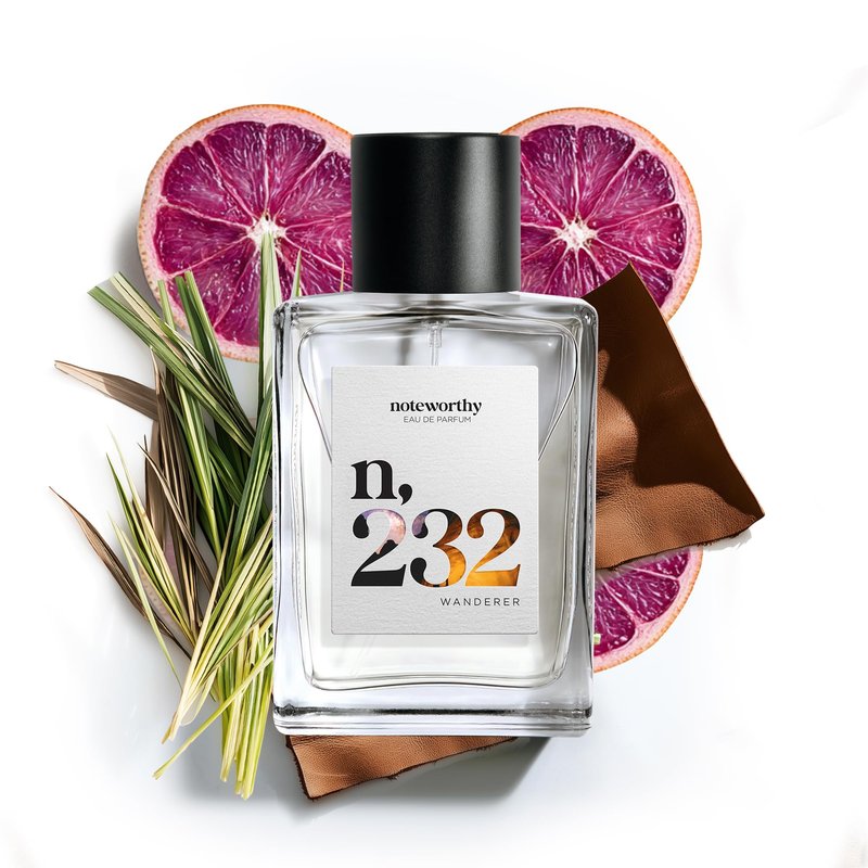 Noteworthy n,232 Wanderer Eau De Parfum – Grapefruit, Leather, Vetiver | Sophisticated, Warm Fragrance for Any Occasion | Long-lasting Unisex Perfume for Women & Men (100ml)