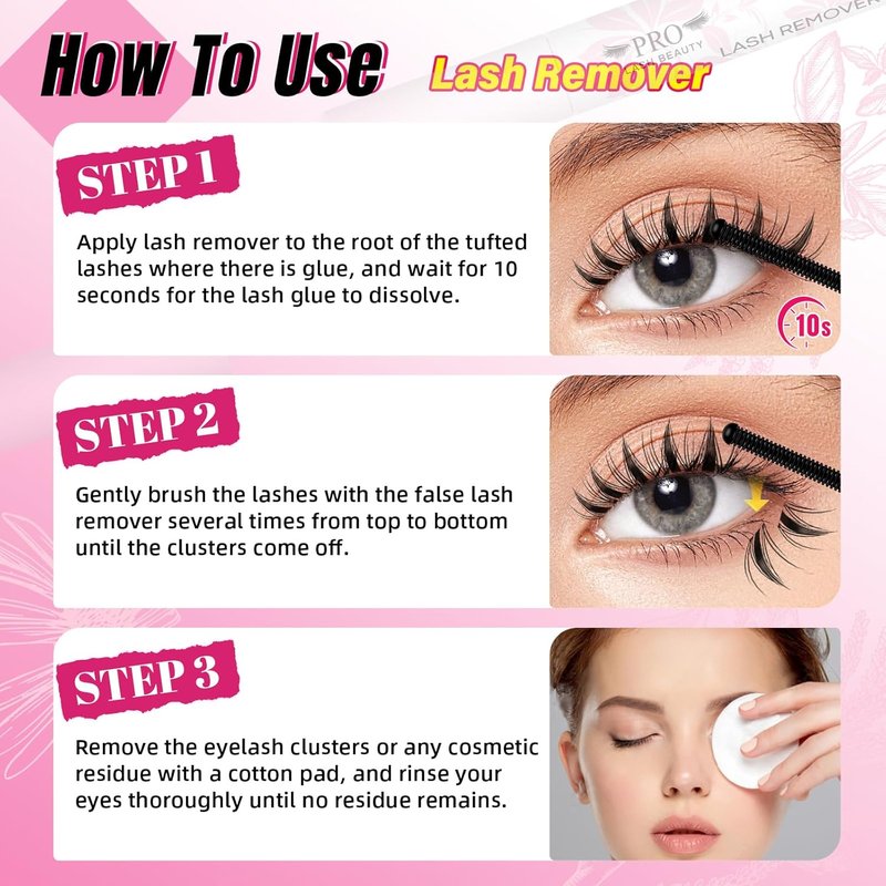 LashBeauty Lash Cluster Glue Kit - Waterproof Bond & Seal with No Residue | Long-Lasting 7 Days