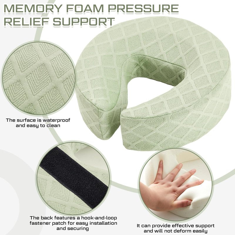 Qunclay Massage Headrest for Face Bed Adjustable Massage Cradle Home 17" Height Bed Massages Head Holder Portable Head Rest Table Kit Sleeping Mattress Comfortable Face Down Pillow After Eye Surgery