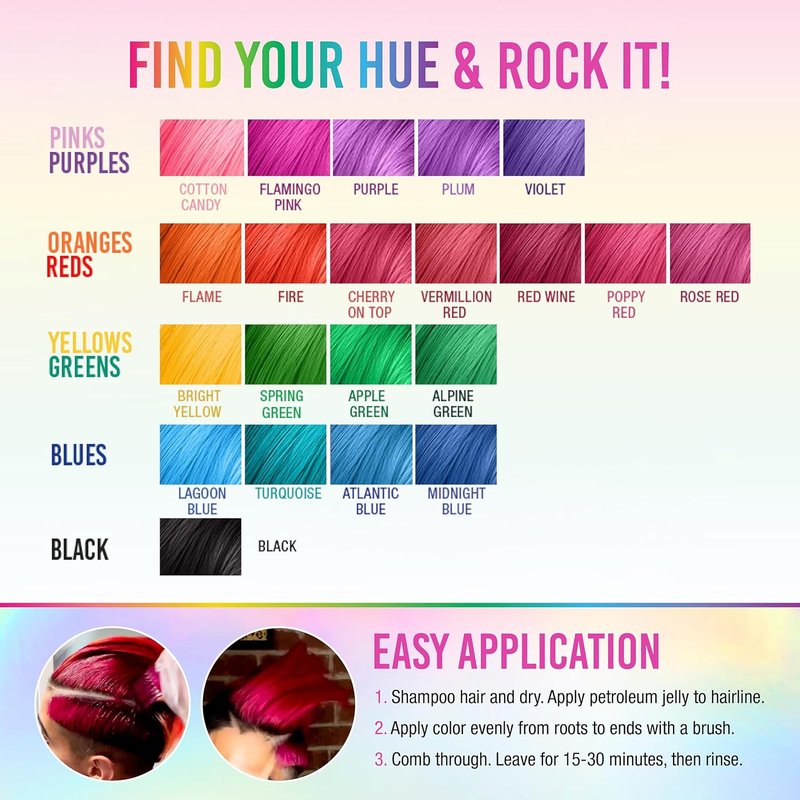 Punky Colour Flamingo Pink Hair Color - Vibrant Semi-Permanent Dye, Vegan & Cruelty-Free, 3.5 fl oz