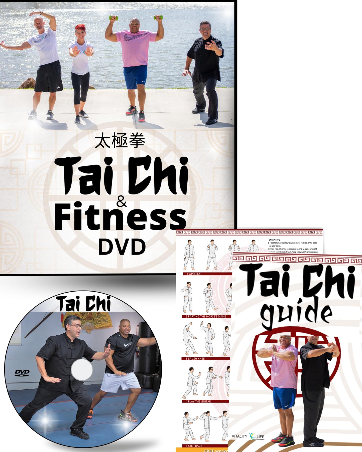 Tai chi DVD for beginners and seniors + Tai chi fit workouts. Qi gong, Balance, Strength, Stretching, Cardio, Breathing & more. Step by step instruction Tai chi exercises for seniors & beginner tai