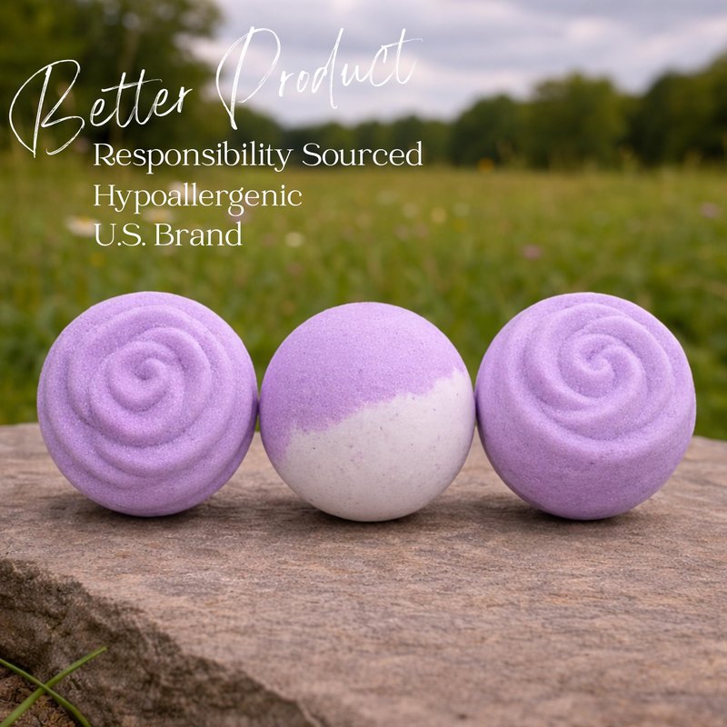 EvolutionUSA Lavender Dreams Bath Bombs for Women, 12 Organic Flower Bath Bombs, Soft Lavender Bath Bombs, Womens Bath Bombs Gift, Lush Bath Bombs for Girls, Relaxing Bathbombs, Bath Balls