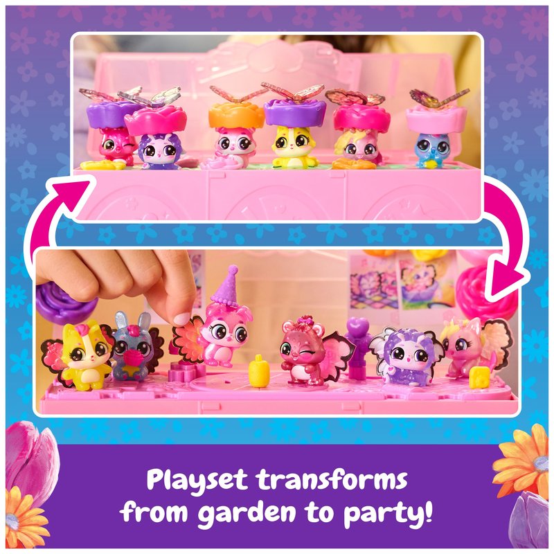 Hatchimals Bloomables, Bloom Bash Collectibles Pack with 6 Surprise Blind Box Characters, Over 15 Accessories, Terrarium & Dance Floor, Kids Toys for Girls & Boys Ages 4 and up