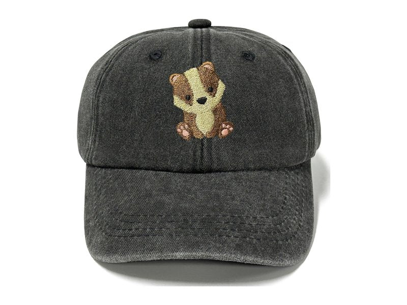 Horpe Badger Gifts for Kid, Forest Animal Baseball Hat for Boys & Girls, Adjustable Embroidered Cap for Wildlife Enthusiast