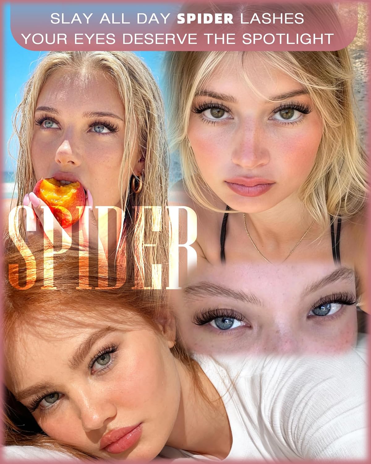 Spider Lash Clusters Kit - Wispy D Curly Eyelash Extensions for Natural Fluffy Look | DIY Individual Lashes