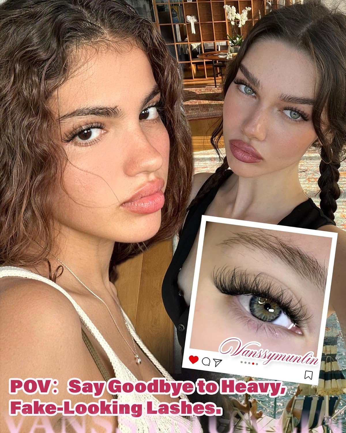 Wispy 3D Lash Clusters, Natural Fluffy Eyelash Clusters Spider D Curl Cluster Eyelash Extensions Volume Fairy Lashes Clusters Soft 10-16mm Eyelash Extension for All Eye Shapes DIY 135pcs Vanssymunlin