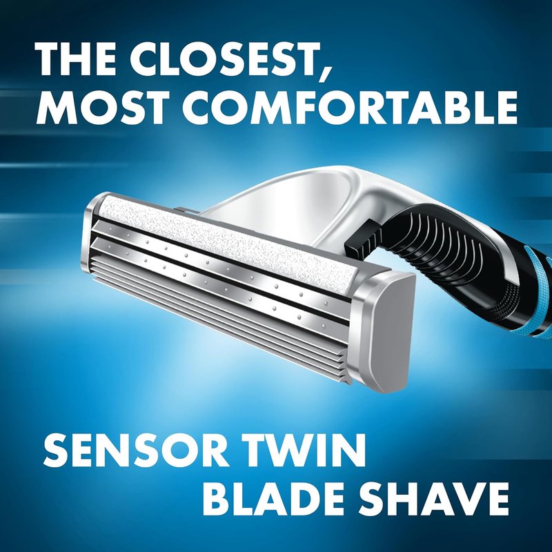 Gillette Sensor Excel Razor Blade Refills - 30 Count for a Smooth Shave and Comfort