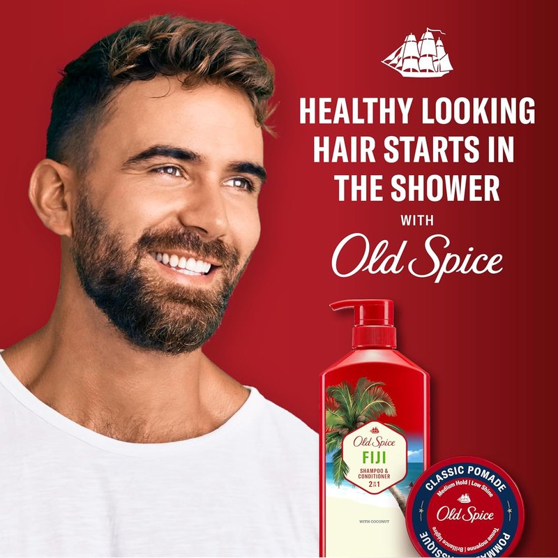 Old Spice 2-in-1 Shampoo & Conditioner - Fiji Coconut & Tropical Wood Scent, 21.9 fl oz | All Hair Types