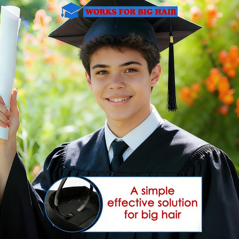 LEMKONTARY Graduation Cap Headband, Non-Slip Holder for Graduation-Ceremony, Comfortable Cap Retainer for Graduates, Students for Photo Prop & Commencement