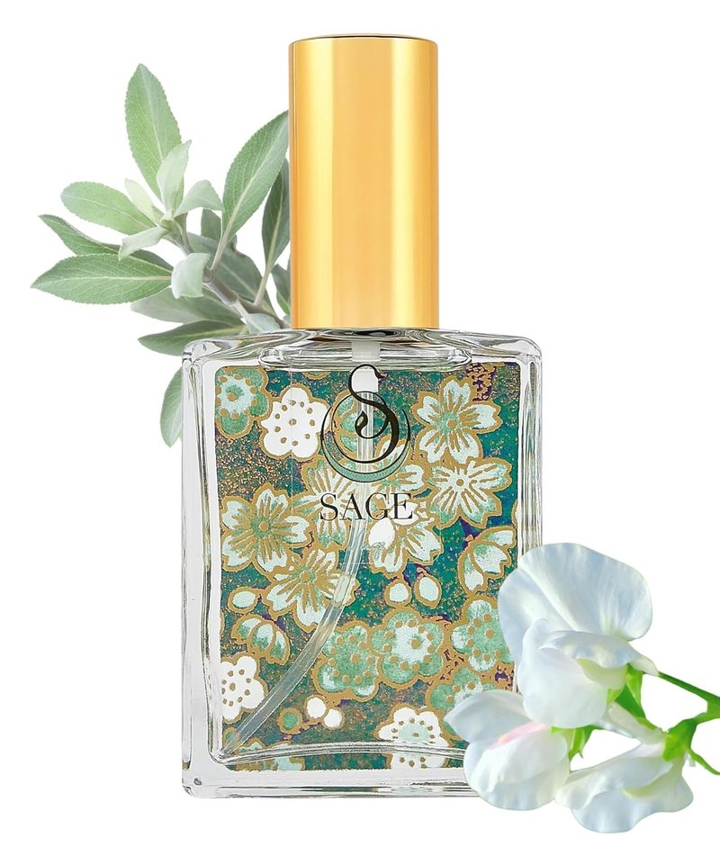 Sage Luxury Spray Perfume for Women - Cucumber, White Sage & Tonka Bean | 2 oz Travel Size