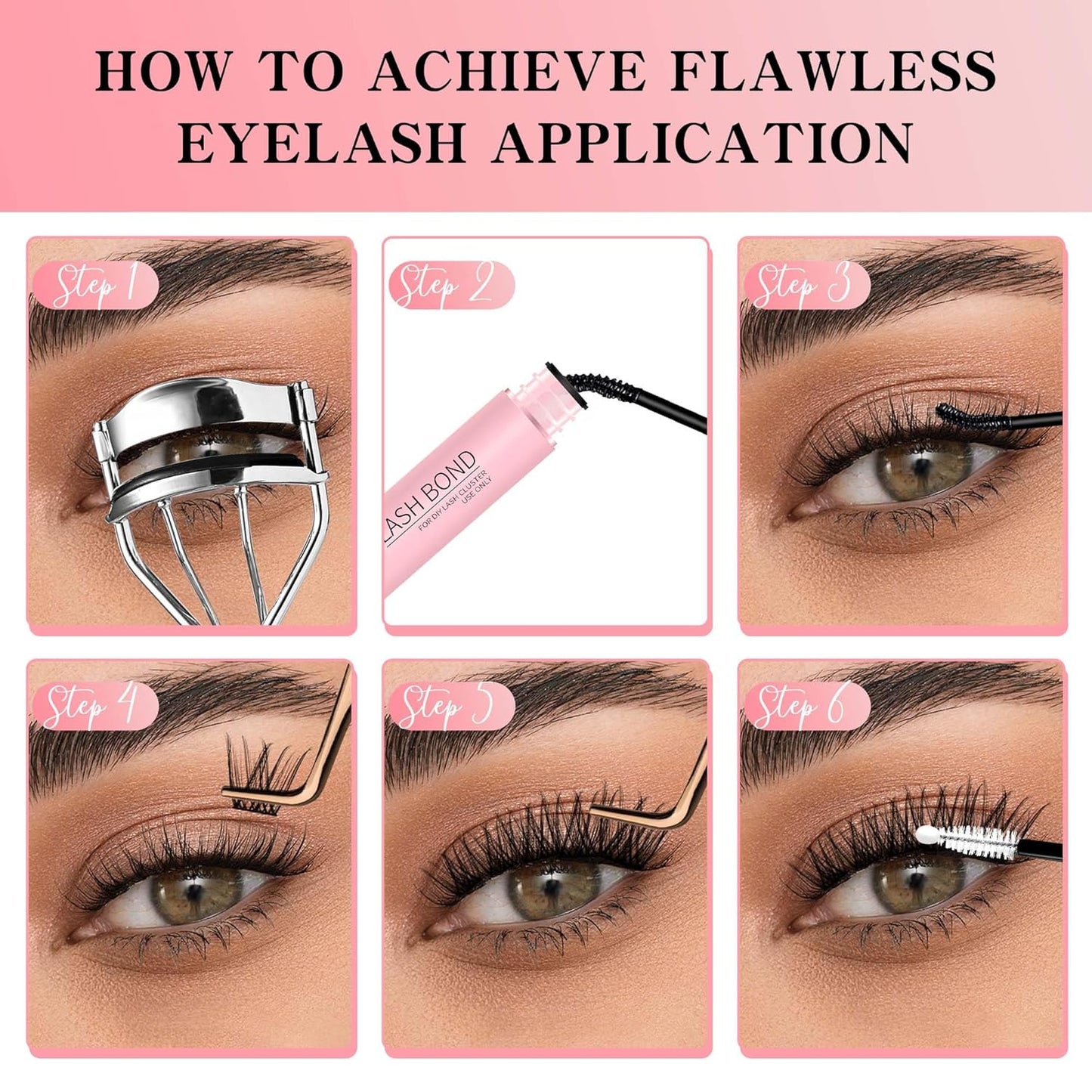 VEYESBEAUTY Lash Bond and Seal - Waterproof 2-in-1 Cluster Lash Glue for Long-Lasting Hold | 5ml + 5ml