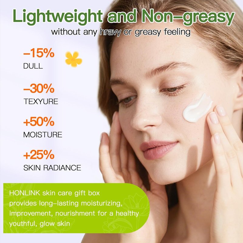 Glown 6-Piece Hydrating Skincare Set - Vitamin C & Niacinamide | Complete Face & Body Care Kit