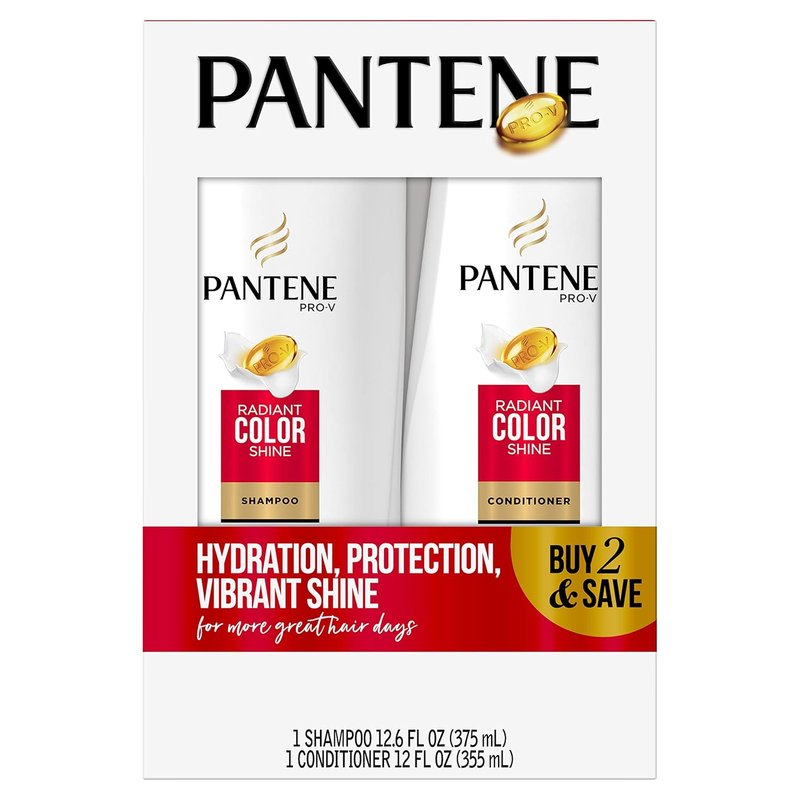 Pantene Pro-V Radiant Color Shine Shampoo & Conditioner Bundle - Nourishing Formula for Vibrant Hair