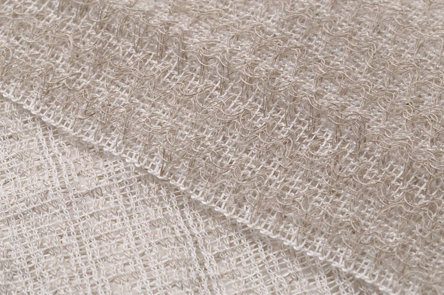Exfoliating Washcloth [Made in Japan] Shower Back Scrubber, Plant-Based Body Exfoliating Towel (Linen)
