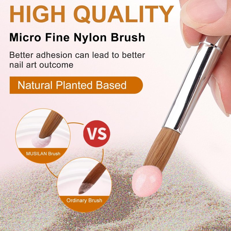 Acrylic Nail Brush Set - 4-Piece Professional Nail Art Brushes for Acrylic Powder & 3D Carving | Sizes 8/10/12/16