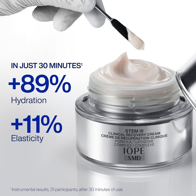 IOPE XMD Stem III Clinical Recovery Cream - Post-Procedure Facial Moisturizer with PDRN & Hyaluronic Acid - 1.69 fl. oz.