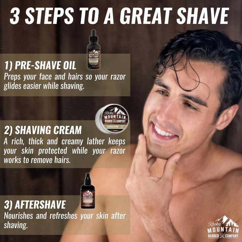 Sandalwood Shaving Cream for Men - Thick Lather for Traditional & Cartridge Shaving | 5oz Tin