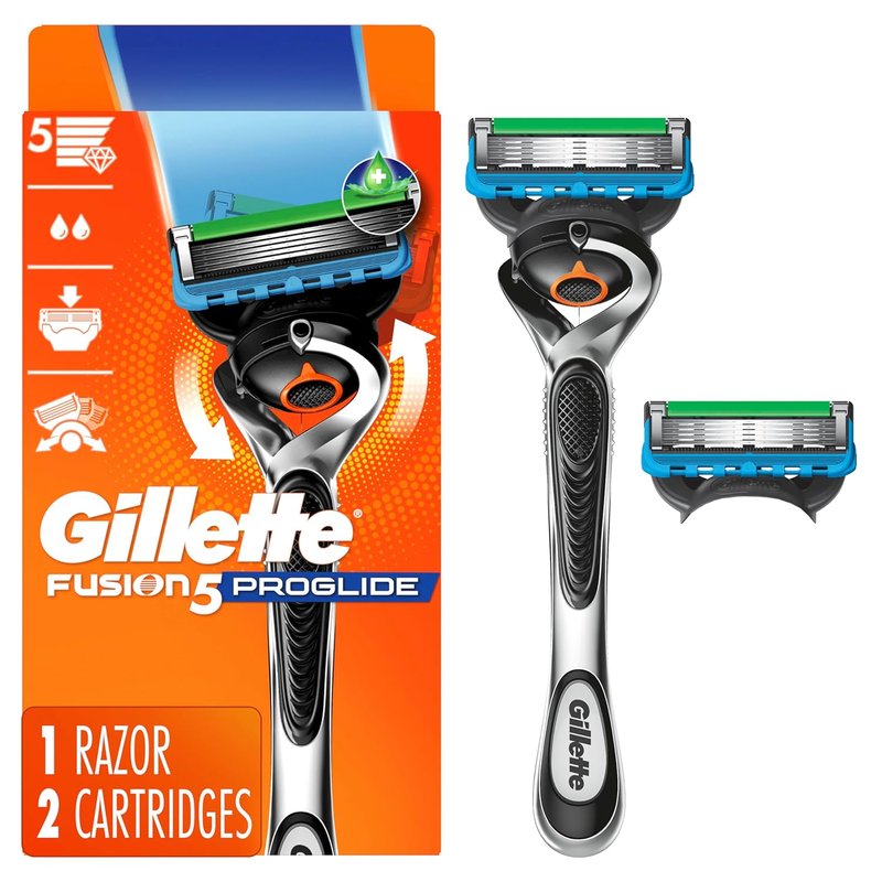 Gillette ProGlide Razor - Precision Handle with 2 Ultra-Smooth Blade Refills for Men