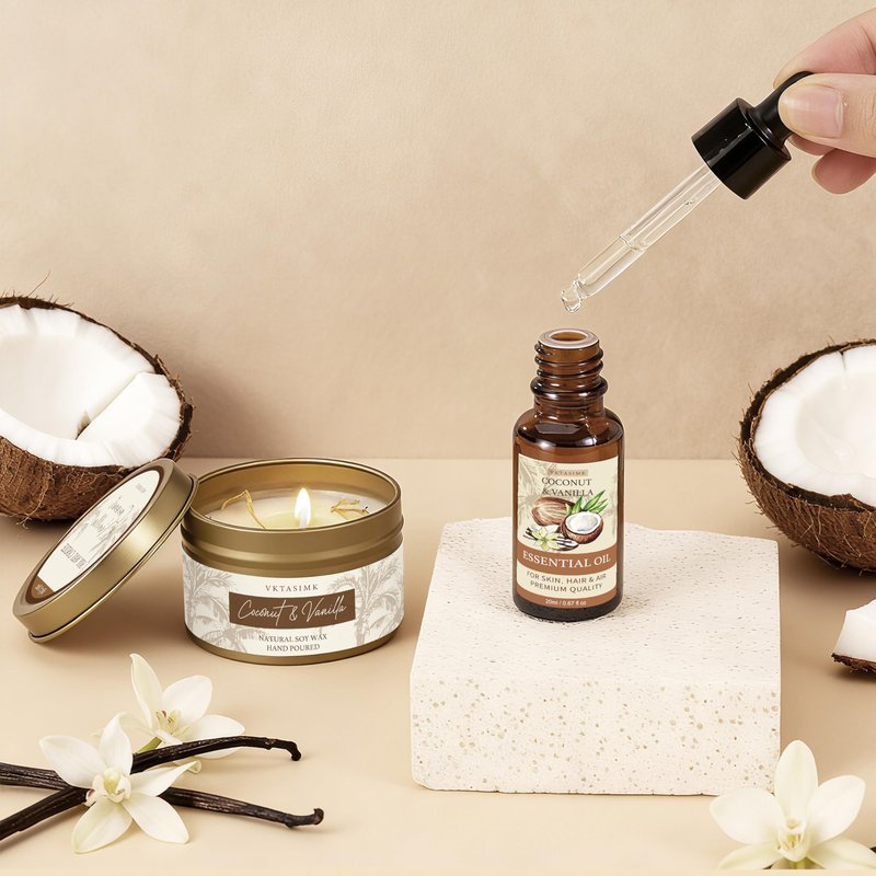 Gifts for Women Happy Birthday Gift Baskets, Bath and Body Gift Set Mothers Day Gifts, Vanilla Coconut Relaxing Home Spa Set Self Care Gift for Mom Sister Her Wife Grandma Girlfriend Friends