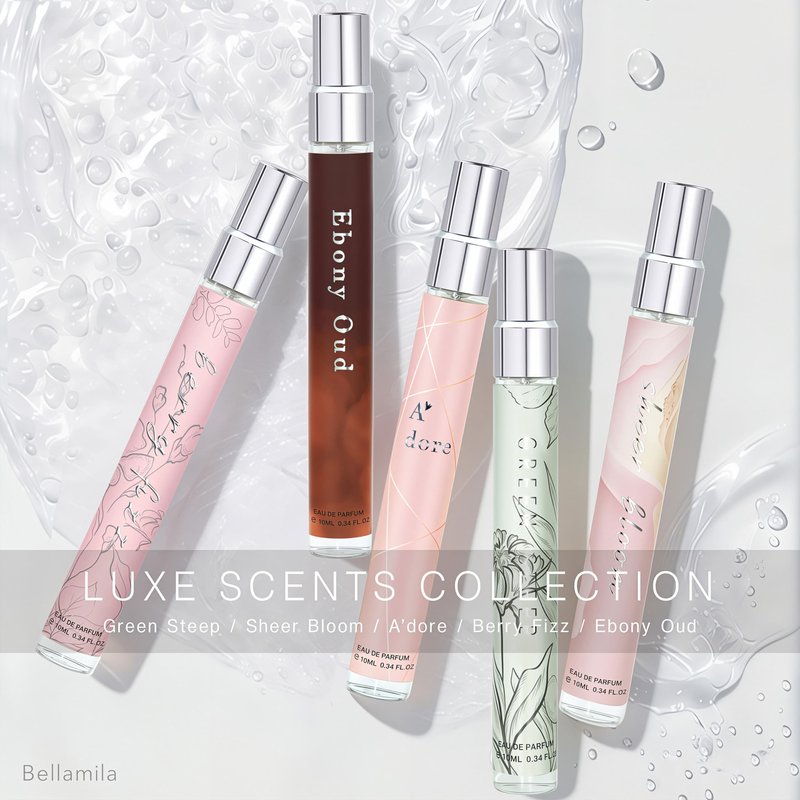 Bellamila A'dore Orange Blossom & Ambery Vanilla Eau De Parfum for Women, Sweet Gourmand Scent with Juicy Mandarin, Creamy Amber & Velvet Musk, Long-Lasting Warm Fragrance 0.34 oz Travel Perfume