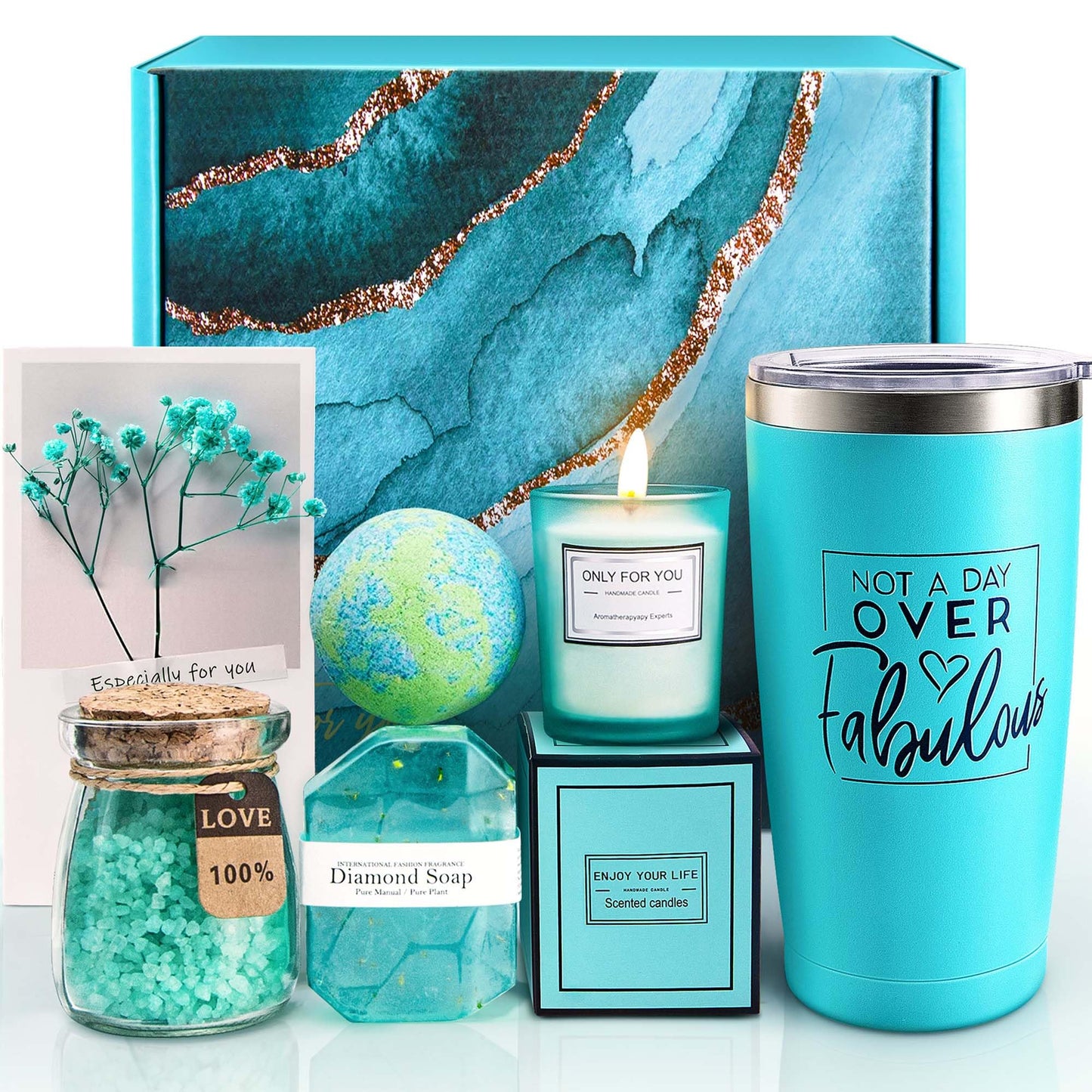 Mothers Day Gifts for Mom Wife, Birthday Gifts for Women Sister Best Friend Daughter Her, Relaxing Spa Gift Basket Set, Unique Coworker Teacher Nurse Gift Ideas for Women