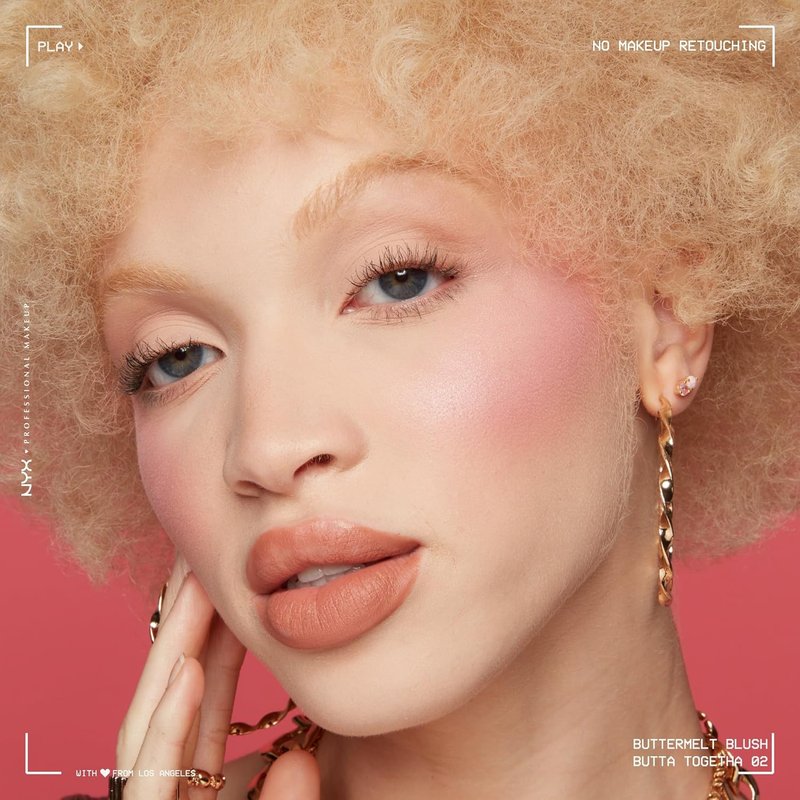 NYX Buttermelt Powder Blush - Fade & Transfer-Resistant Vegan Formula | Long-Lasting 12HR Wear
