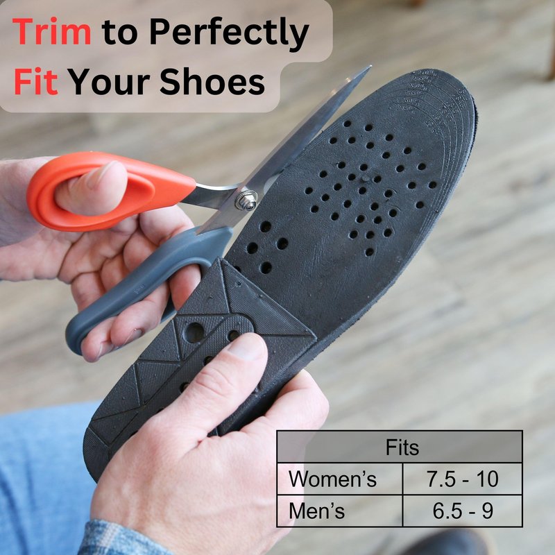 Shoe Lifts for Men and Women | Elevated, Cushioned Heel Inserts and Arch Support Insoles | Lifted, Supportive Comfort | and Breathable (2.75" Height) Black